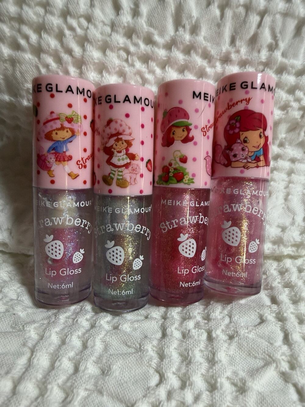 Meike Glamour Strawberry Shortcake Lip Glow Set Of 4 Lip Gloss
